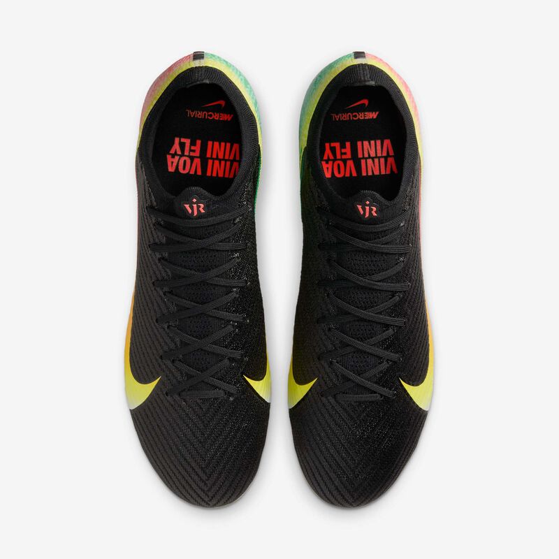 Nike Mercurial Vapor 16 Elite "Vini Jr.", Negro/Amarillo Dinámico Verde Chispa Alza, hi-res