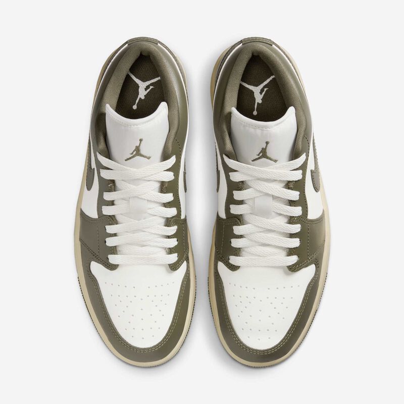 Air Jordan 1 Low, Vela/Leche De Coco/Oliva Medio, hi-res