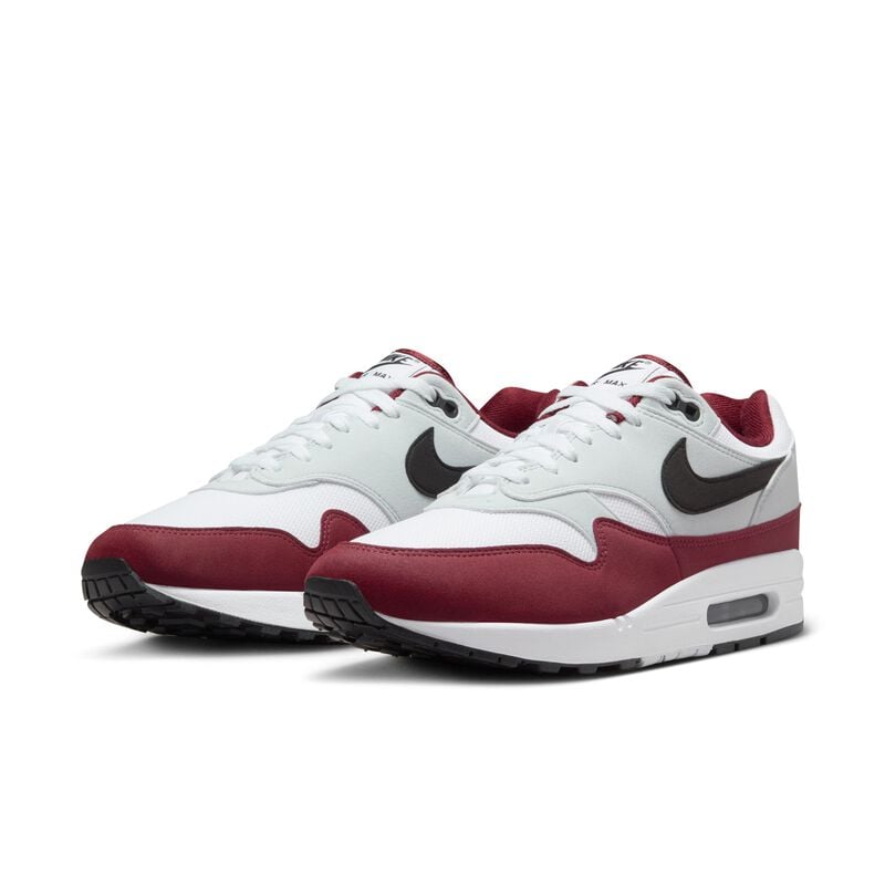 Nike Air Max 1, Blanco/Rojo Equipo Oscuro/Platino Puro/Negro, hi-res
