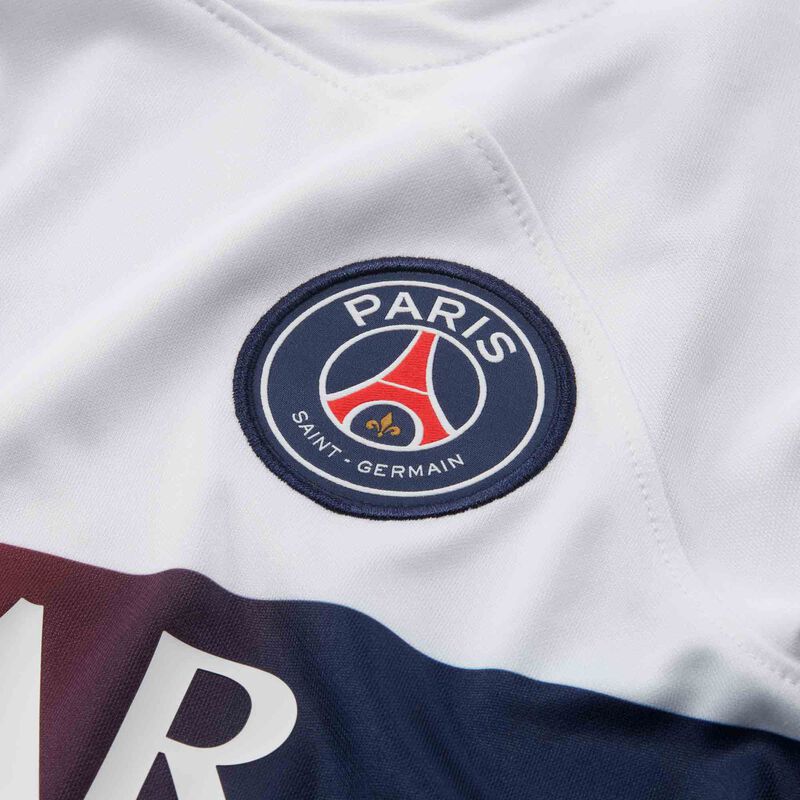 Paris Saint-Germain visitante 2023/24 Stadium, Blanco/Azul marino medianoche/Azul marino medianoche, hi-res