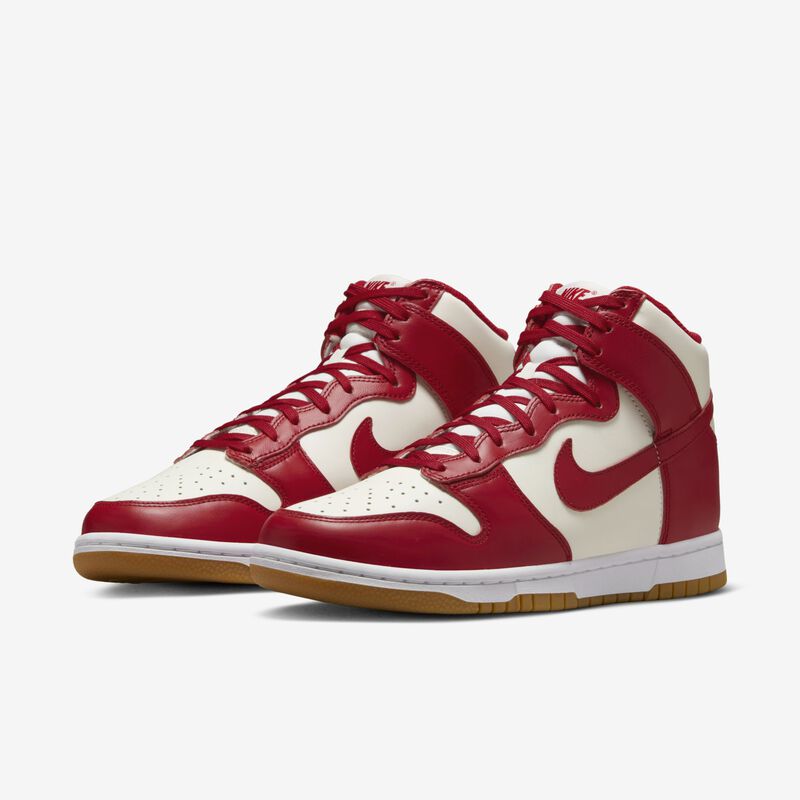 Nike Dunk High, Vela/Rojo Gimnasio-Goma Marrón Claro-Blanco, hi-res