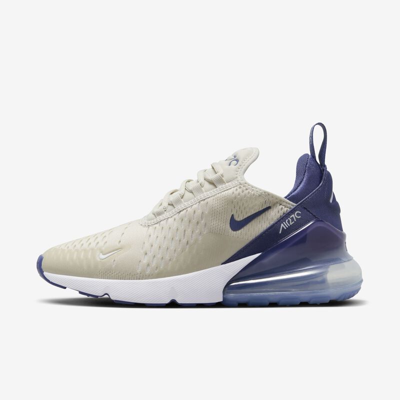 Nike Air Max 270, Light Bone/Blanco/Plata metalizado/Diffused Blue, hi-res