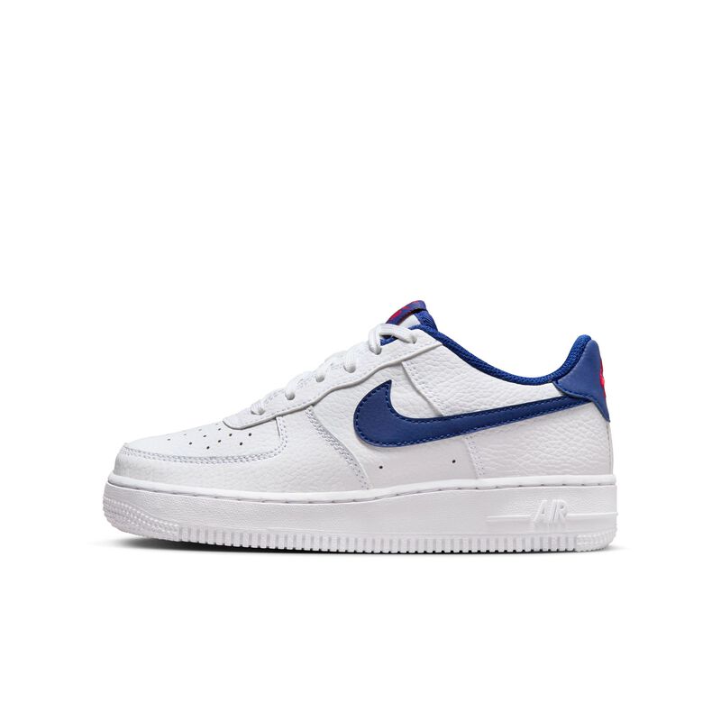 Nike Air Force 1, Blanco/Rojo Universitario/Azul real profundo, hi-res