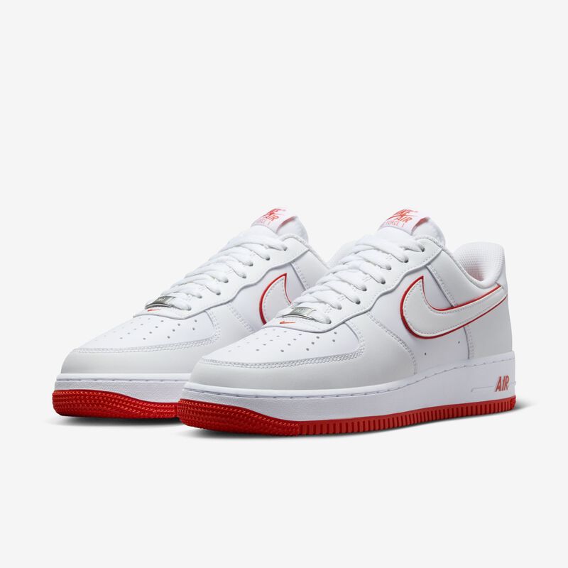 Nike Air Force 1 '07, Blanco/Rojo picante/Blanco, hi-res