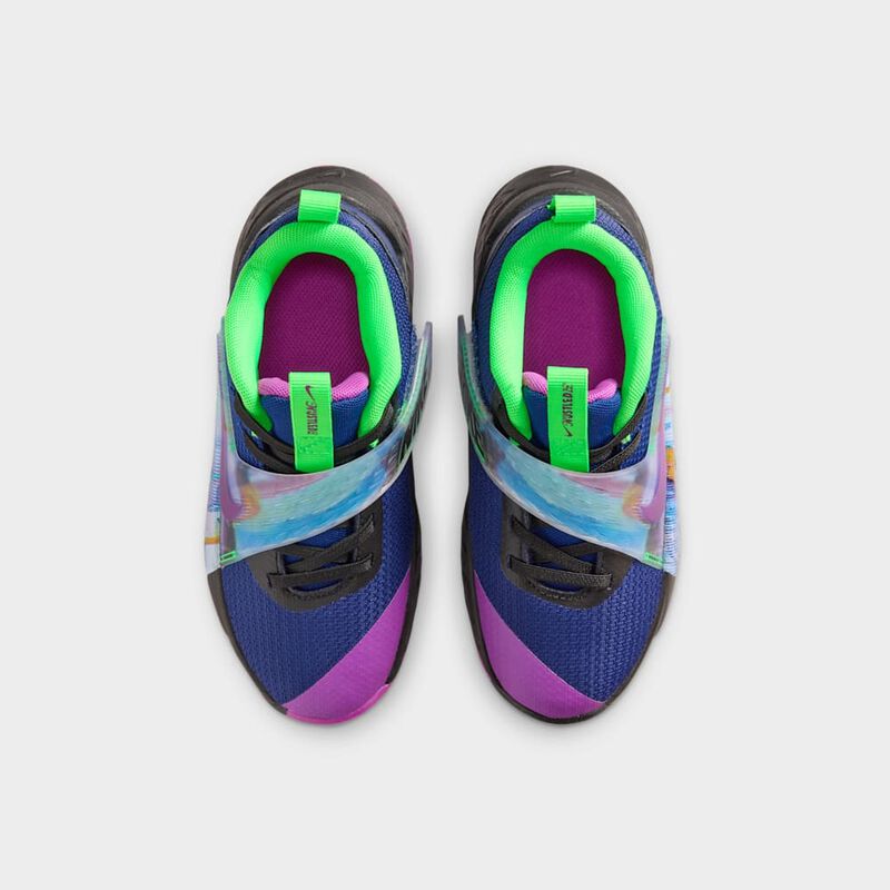 Nike Team Hustle D 12, Azul vacío/Negro/Verde strike/Morado vivo, hi-res