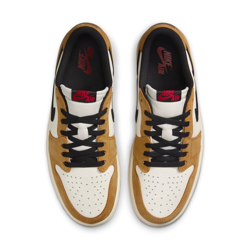 Air Jordan 1 Low OG, Vela/Cosecha Dorada/Rojo Gimnasio/Negro, hi-res