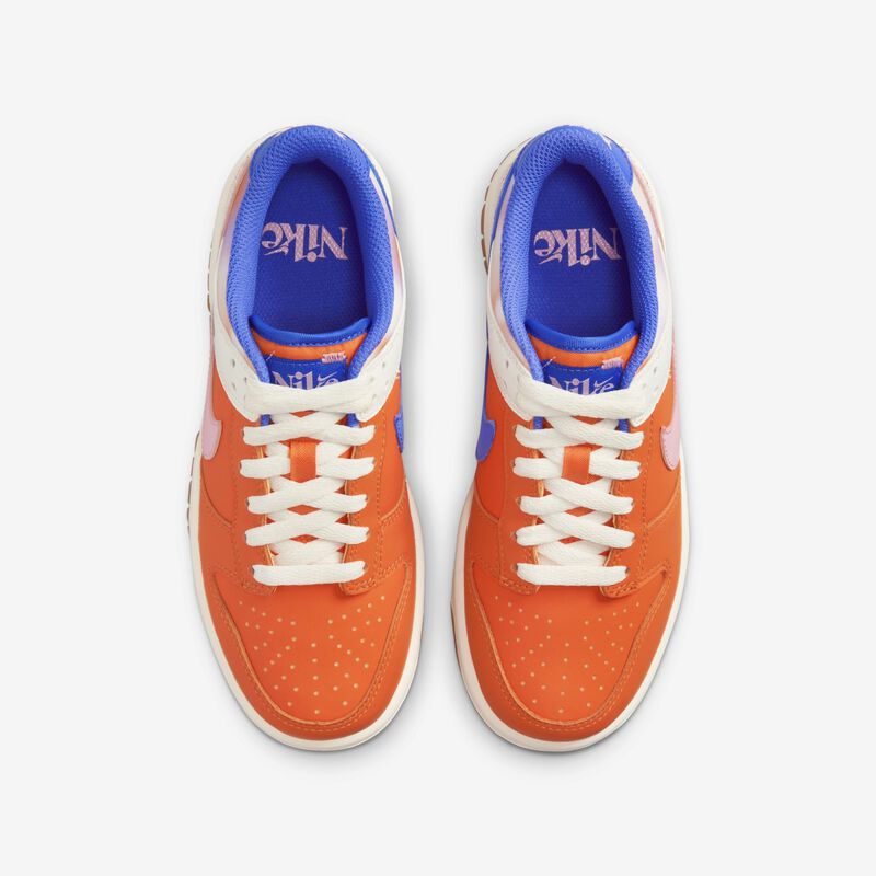 Nike Dunk Low SE, Naranja seguridad/Vela/Azul gozo/Rosa suave medio, hi-res