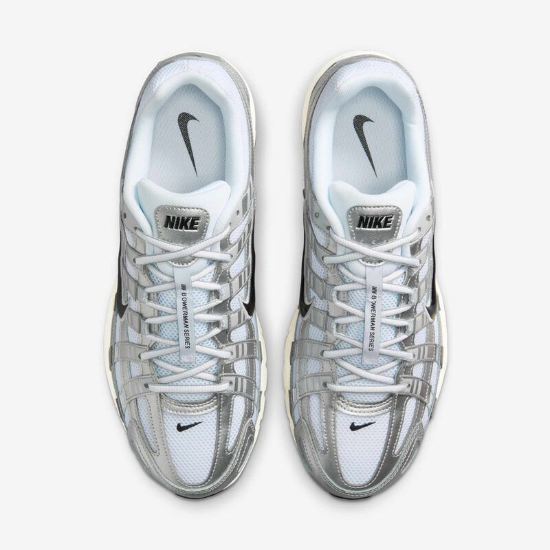 Nike P-6000, Blanco/Plata Metalizado/Plata Liso/Negro, hi-res