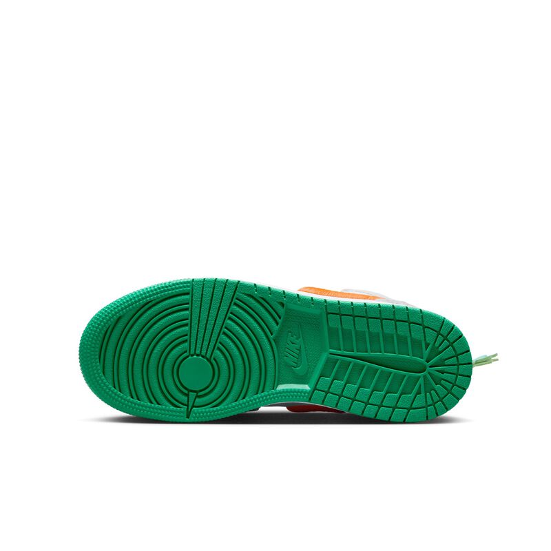 Air Jordan 1 Low SE, Gris humo claro/Blanco/Verde estadio/Naranja total, hi-res