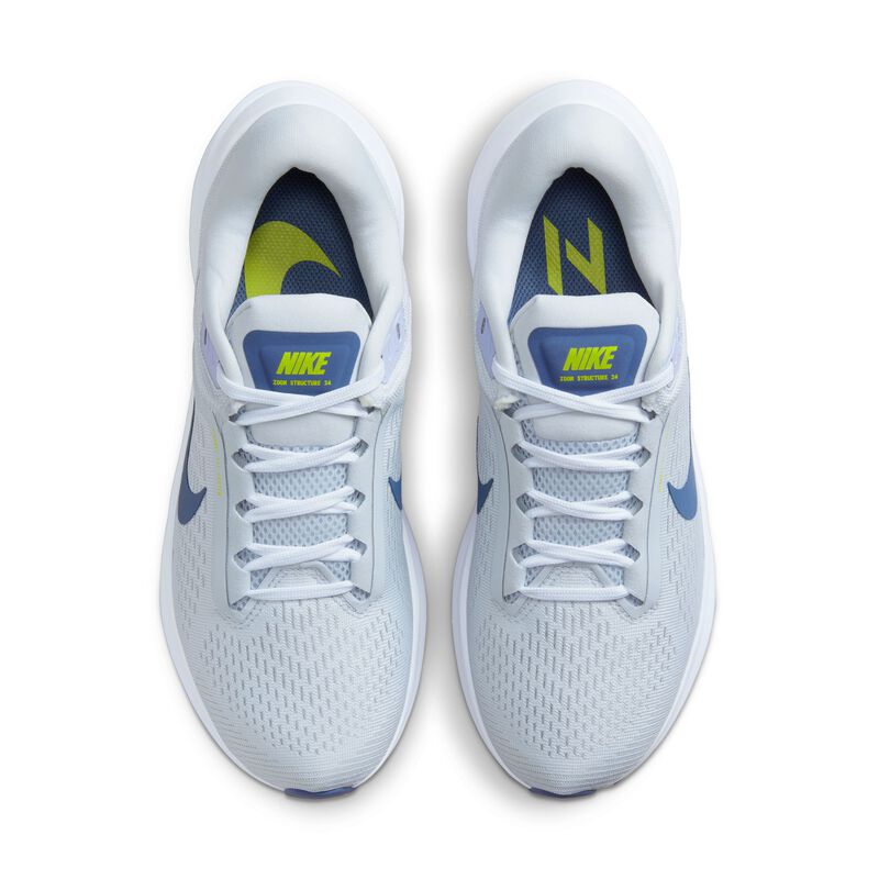 Nike Air Zoom Structure 24, Platino puro/Polvo de fotones/Blanco/Azul difuso, hi-res