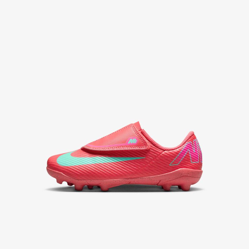 Nike Jr. Mercurial Vapor 16 Club, Brasa Resplandor/Verde Aurora, hi-res