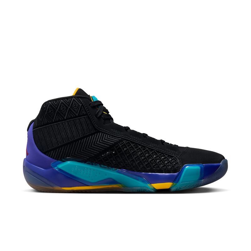 Air Jordan XXXVIII "Aqua", Negro/Concordia brillante/Tono aguamarina/Rojo genuino, hi-res