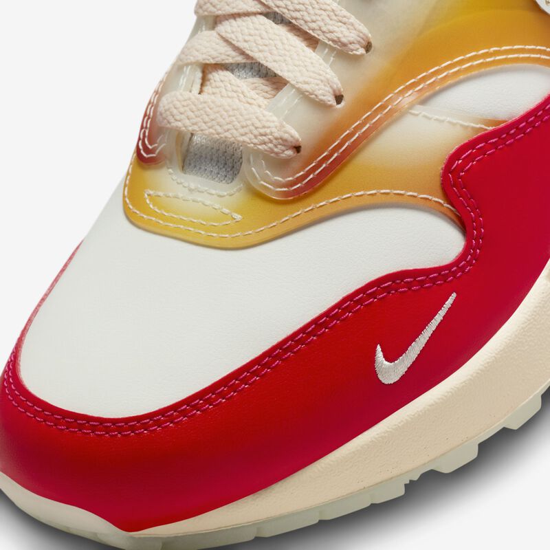 Nike Air Max 1 '87 Premium, Vela/Rojo sirena/Reloj de sol/Plata metalizado, hi-res