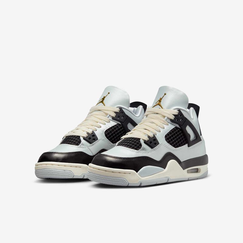 Air Jordan 4 Retro, Platino Puro/Negro/Vela/Oro Metalizado, hi-res