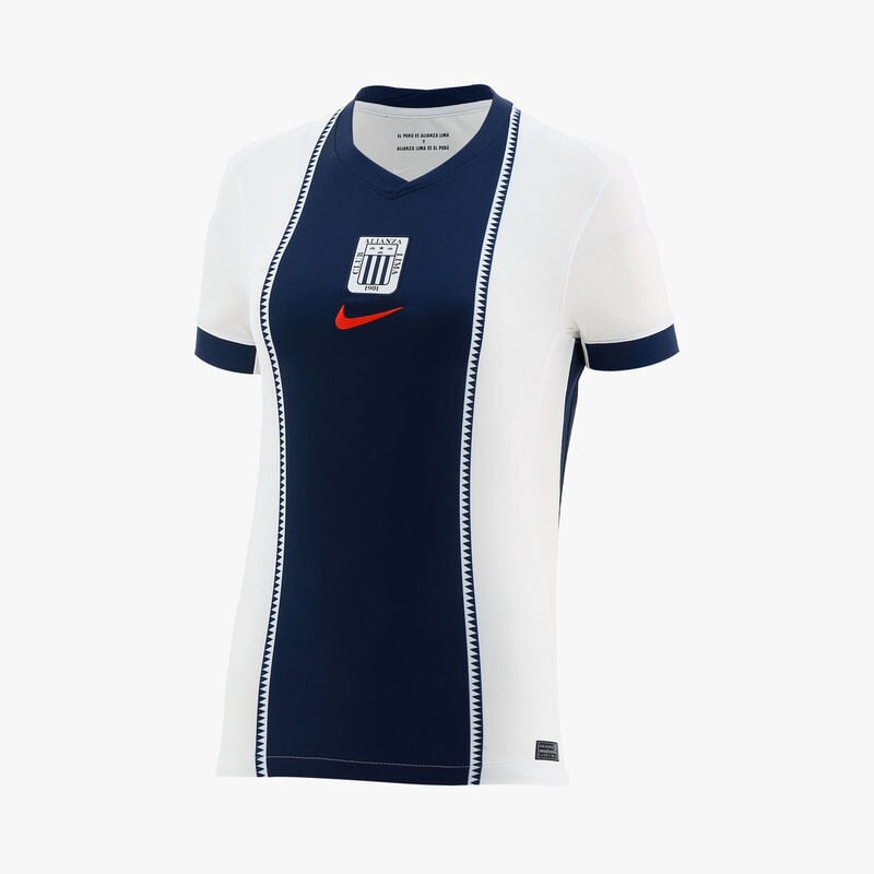 Nike Camiseta Mujer Alianza Lima 2026 Visitante, Blanco/Azul marino de medianoche/(Rojo Chile), hi-res