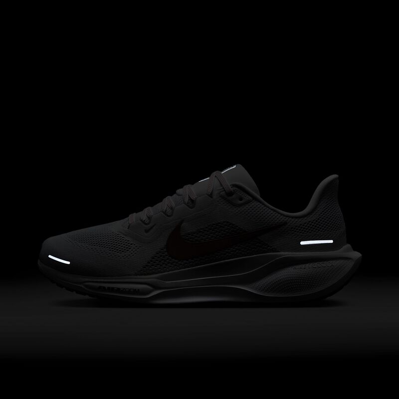 Nike Pegasus 41, Blanco/Rojo Picante-Gris Lobo-Negro, hi-res