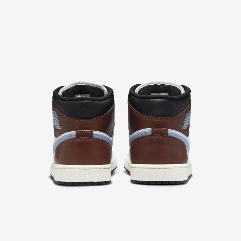 Air Jordan 1 Mid SE, Blanco/Gris azulado-Negro-Vela, hi-res