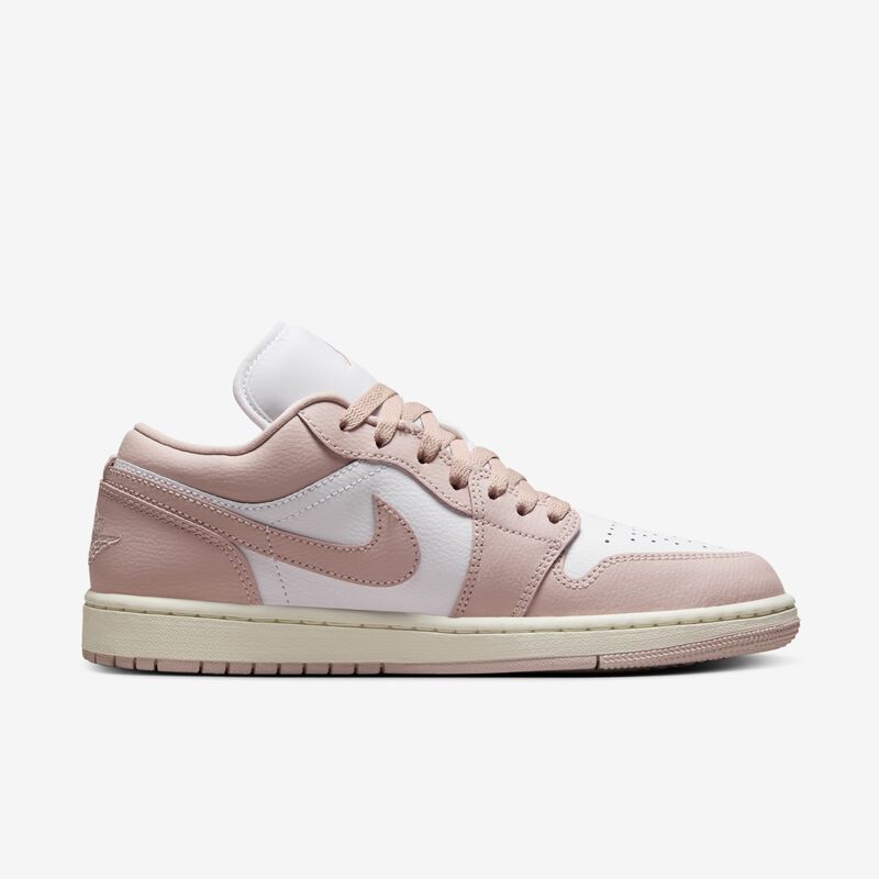 Air Jordan 1 Low, Blanco/Rosa Oxford-Vela, hi-res