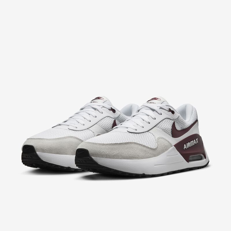 Nike Air Max SYSTM, Blanco/Blanco cumbre/Negro/Rojo team oscuro, hi-res