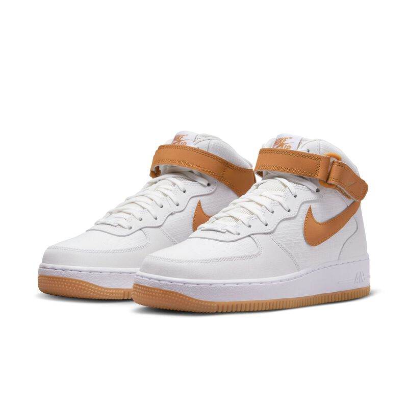 Nike Air Force 1 '07 Mid, Blanco Cumbre/Blanco Cumbre/Blanco/Ocre del desierto, hi-res