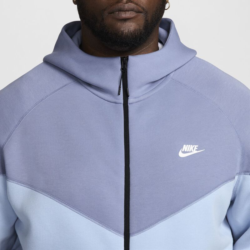 Nike Sportswear Tech Fleece Windrunner, Azul Marino Claro/Pizarra Ceniza/Blanco, hi-res