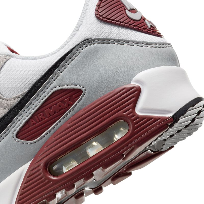 Nike Air Max 90, Blanco/Rojo Team Oscuro/Platino Puro/Negro, hi-res