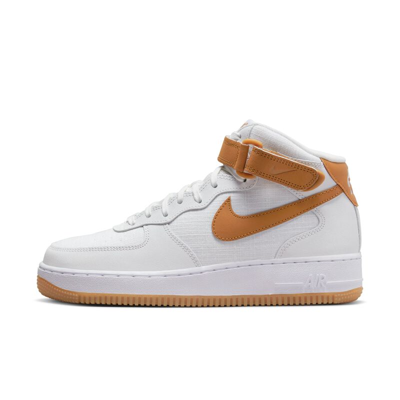 Nike Air Force 1 '07 Mid, Blanco Cumbre/Blanco Cumbre/Blanco/Ocre del desierto, hi-res