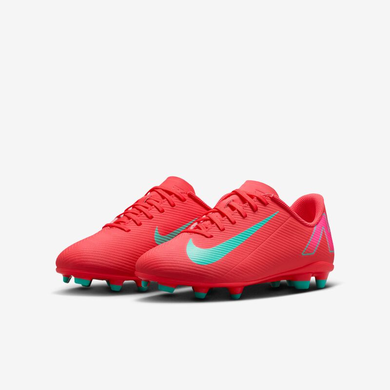Nike Jr. Mercurial Vapor 16 Club, Brasa Resplandor/Verde Aurora, hi-res