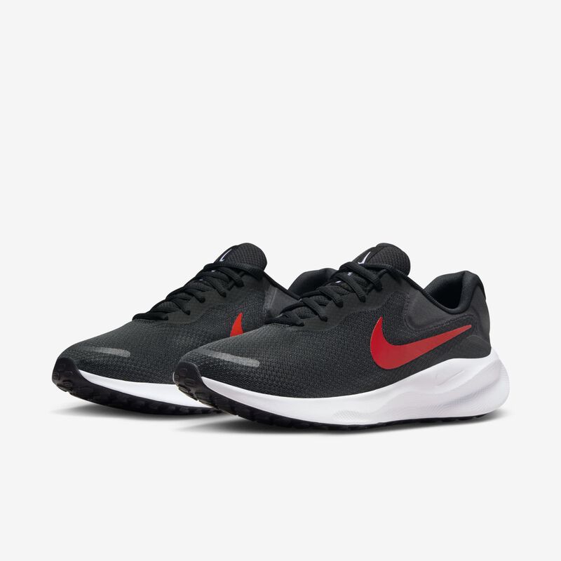 Nike Revolution 7, Negro/Blanco/Rojo universitario, hi-res