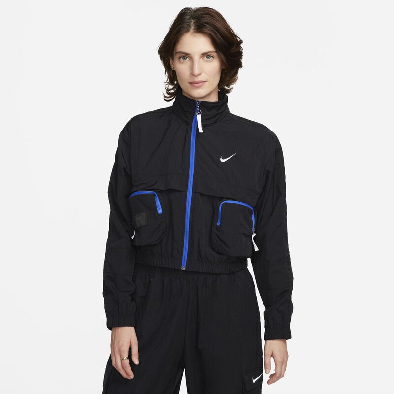 Nike Sportswear City Utility, Negro/Negro/Hyper royal/Blanco, hi-res