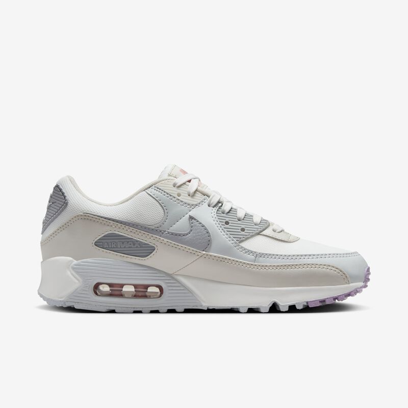 Nike Air Max 90, Blanco Cumbre/Gris Lobo-Rosa Intenso, hi-res