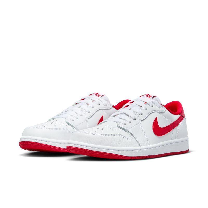 Air Jordan 1 Low OG "White/Red", Blanco/Rojo Universitario-Blanco, hi-res