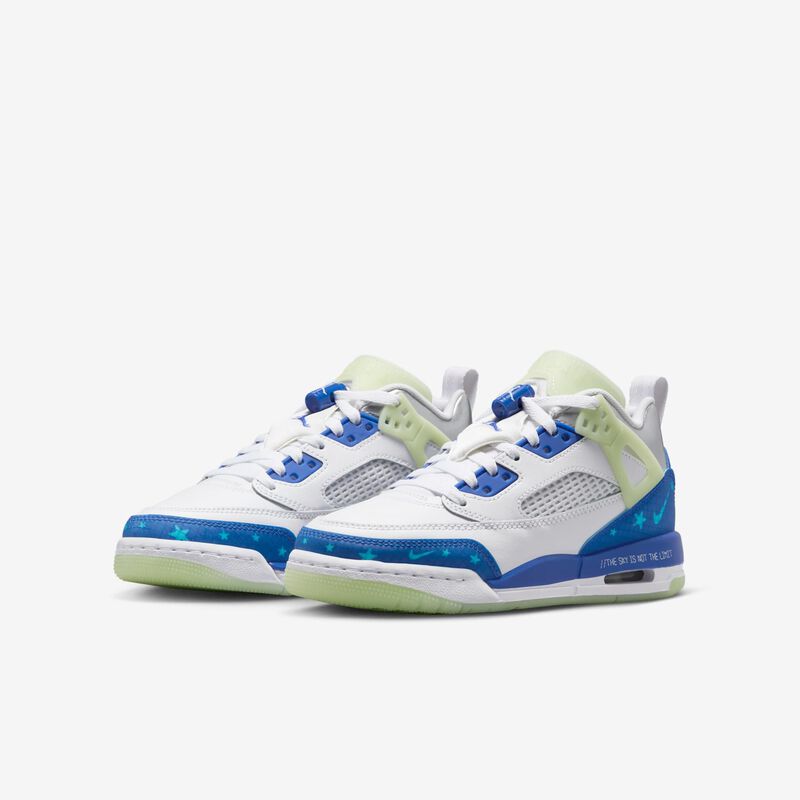 Jordan Spizike Low Sneaker School, Blanco/Volt Tinte/Plata Metalizado/Hiper Royal, hi-res