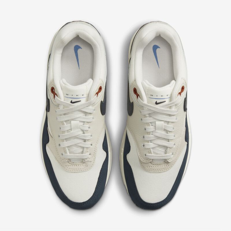 Nike Air Max 1 LX, Marrón verdoso claro/Obsidiana/Naranja fuerte/Vela, hi-res
