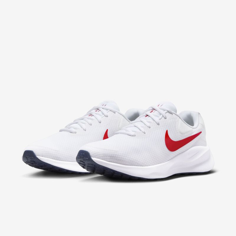 Nike Revolution 7, Blanco/Azul marino medianoche/Rojo universitario, hi-res