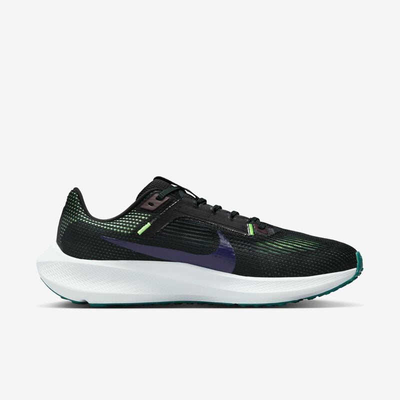 Nike Pegasus 40, Negro/Burdeos enérgico/Azul verdoso geoda/Morado tinta, hi-res
