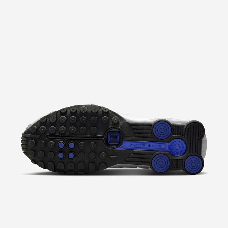 Nike Shox R4, Blanco/Blanco-Mtlc Plata-Azul Real Profundo-Negro, hi-res