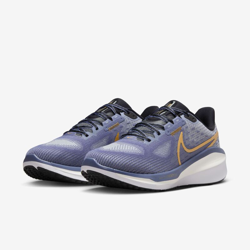 Nike Vomero 17, Azul difuso/Pizarra cenizo/Blanco/Oro metalizado, hi-res