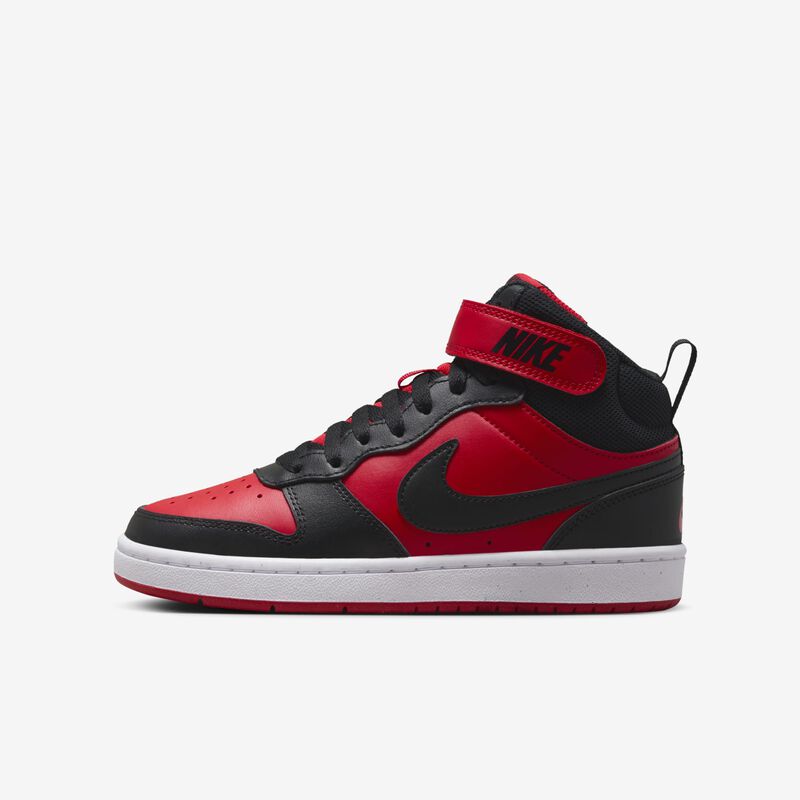 Nike Court Borough Mid 2, Rojo Universitario/Blanco/Negro, hi-res