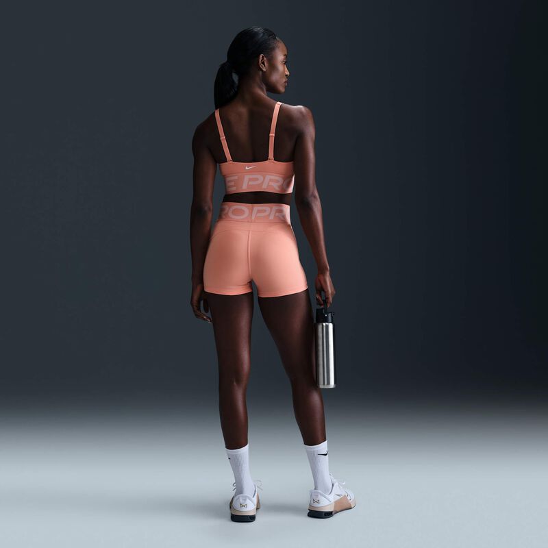 Nike Pro Indy Plunge, Ágata Melocotón/Coral Lavado/Blanco, hi-res