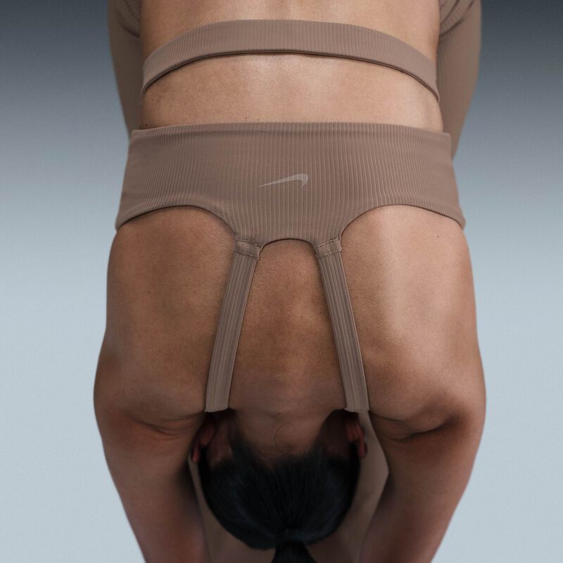 Nike Zenvy Rib, Marrón Visón/Blanco, hi-res