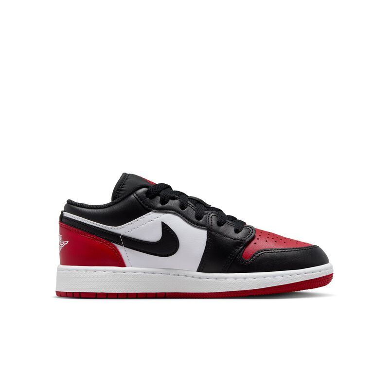 Air Jordan 1 Low, Blanco/Rojo Varsity/Blanco/Negro, hi-res