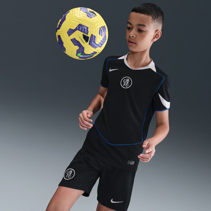 Chelsea FC 2025/26 Stadium Third, Negro/Plata de Campo/Juego Real/Plata de Campo, hi-res