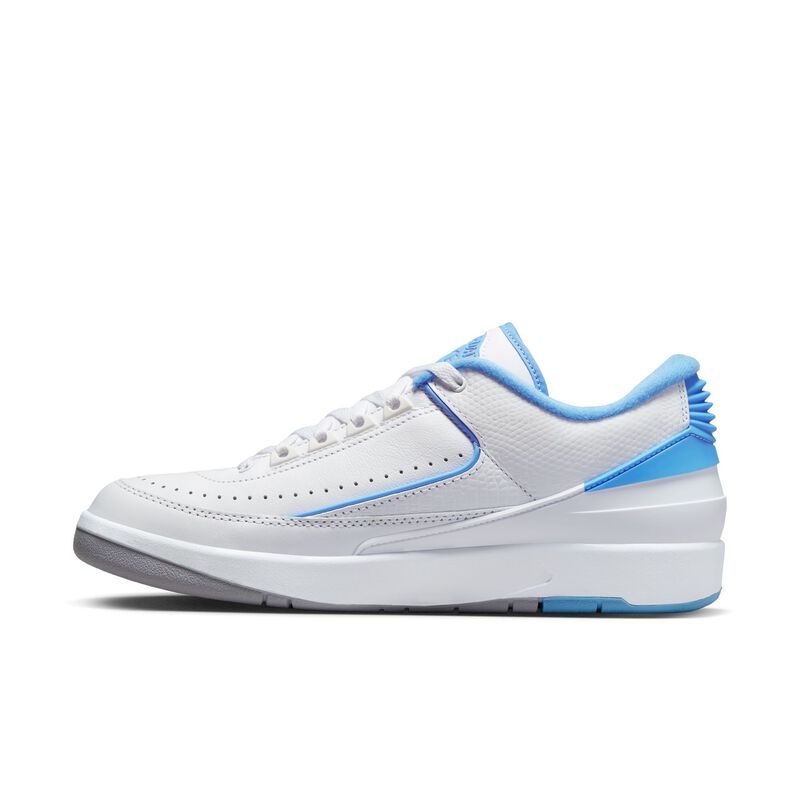 Air Jordan 2 Retro Low, Blanco/Gris cemento/Azul universitario, hi-res