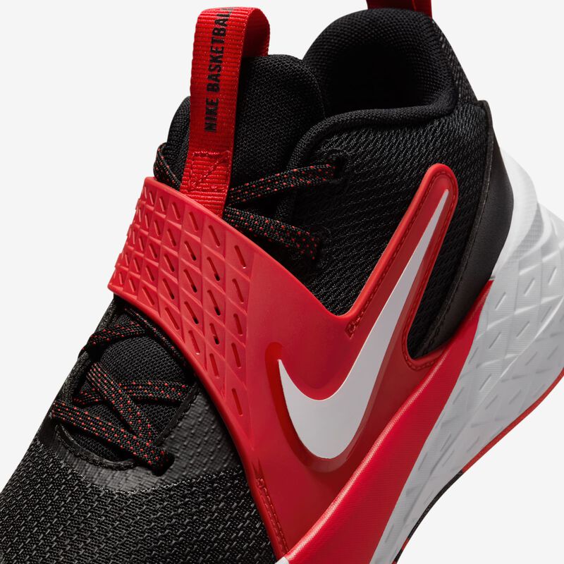 Nike Team Hustle D 12, Negro/Rojo Universitario/Blanco, hi-res