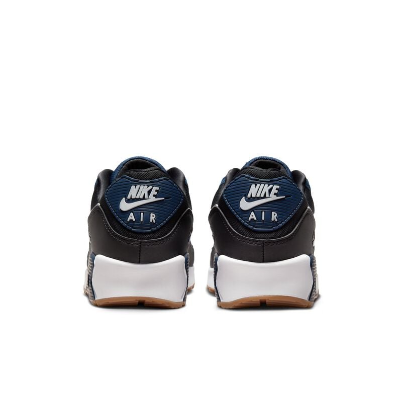 Nike Air Max 90, Azul Marino Medianoche/Blanco-Negro-Goma Marrón Medio, hi-res