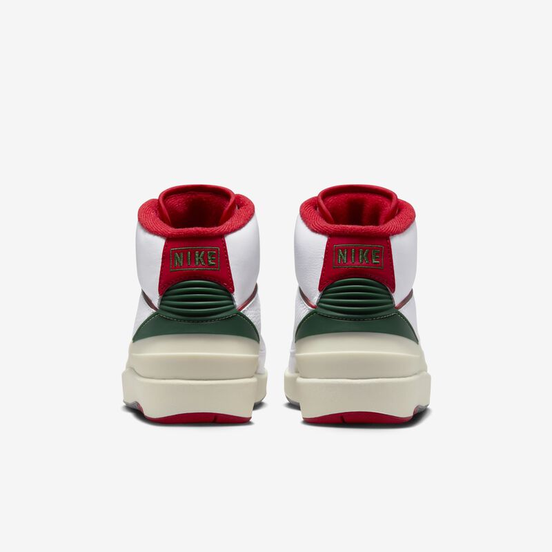 Air Jordan 2 Retro, Blanco/Fuego Abeto Rojo-Vela, hi-res
