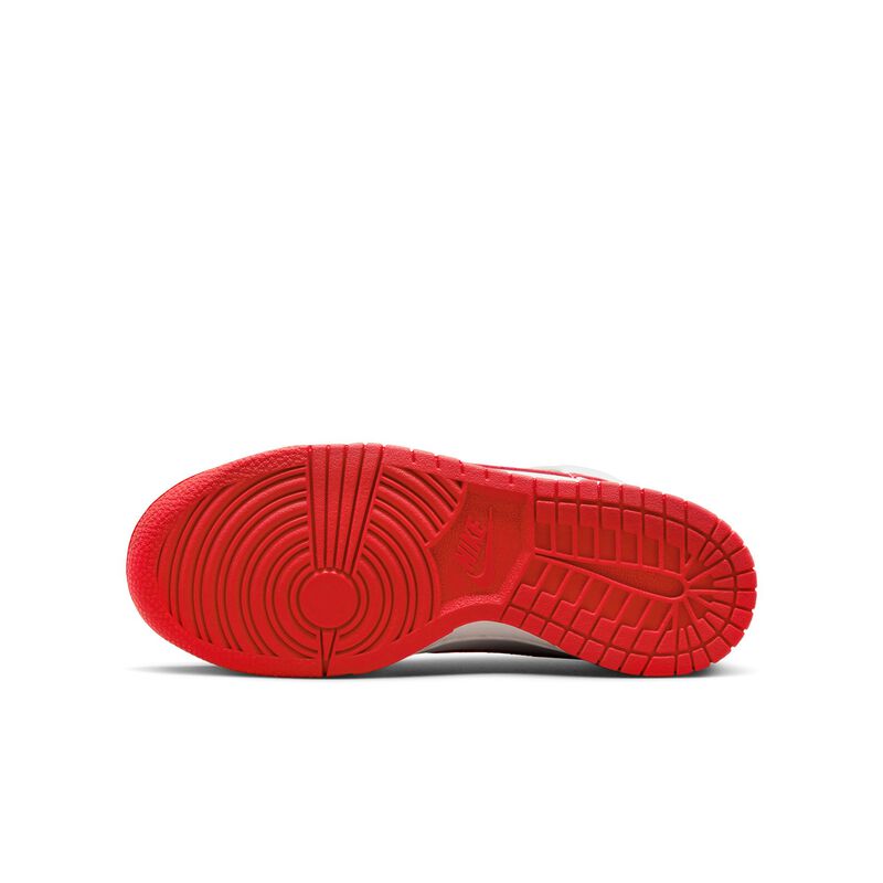 Nike Dunk High, Blanco cumbre/Rojo pista, hi-res