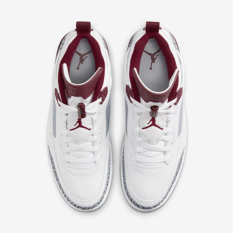 Jordan Spizike Low, Blanco/Gris Lobo/Antracita/Rojo Equipo, hi-res