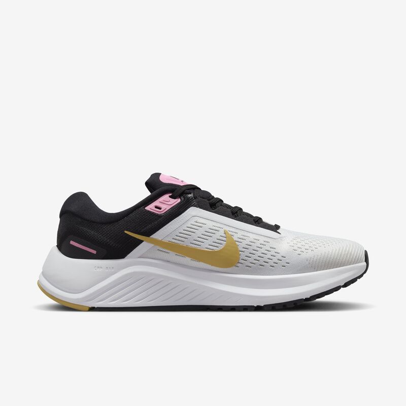 Nike Air Zoom Structure 24, Blanco/Negro/Hechizo rosa/Oro trigo, hi-res